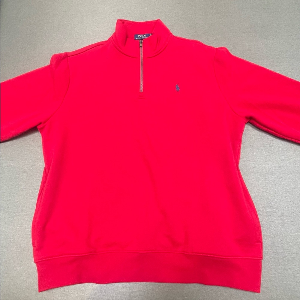 Polo Ralph Lauren men's the Rl Fleece 1/4 zip Sweatshirt - size XL - Red